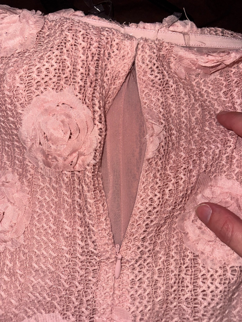 Peppermayo Blush Pink Rosette Knit Maxi Dress - Picture 4 of 5